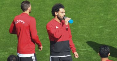 تدريب التحامات لـ محمد صلاح فى مران المنتخب استعدادا لروسيا