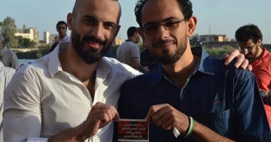 صور.. مبادرة حب من الشعب السورى للمصريين بالمنصورة بشعار "شكرا مصر"