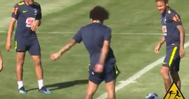 فيديو.. نيمار ومارسيلو يصنعان البهجة فى تدريبات البرازيل برقصة كوميدية