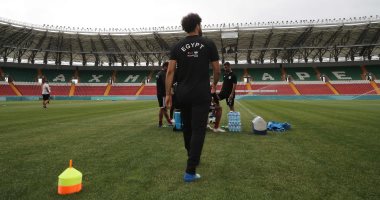 صور.. المنتخب يواصل تدريباته استعدادا لروسيا