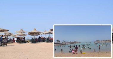 صور.. "ضحك ولعب"  على شاطئ البحر الأحمر ثالث أيام العيد.. شواطئ الغلابة الأكثر ازدحاما .. وارتفاع درجات الحرارة تجبر الأهالى للهروب للمياه.. وعشرات المراكب يومياً تبحر لجزيرة الجفتون.. والقصير تستقبل الصعايدة 