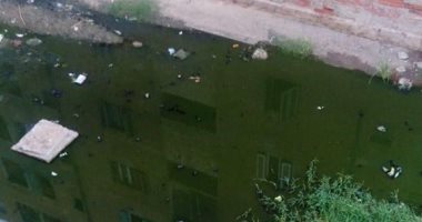 أهالى قرية عمر شاهين بالجيزة يشكون من انتشار مياه الصرف الصحى