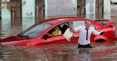 صور.. تزامنا مع المونديال.. فيضان يغرق مدينة روسية