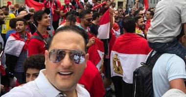 صور..عماد زيادة فى روسيا لمؤازرة المنتخب المصرى فى كأس العالم