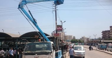 صور.. مساعد محافظ كفر الشيخ يتفقد أعمال تركيب كشافات وصيانة الأعمدة بالمواقف