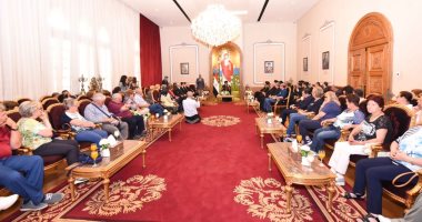 البابا تواضروس يستقبل وفد سياحى لجمعية Unitalsi الإيطالية