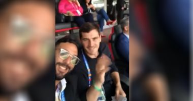 فيديو .. ميدو مع كاسياس بملعب "أتكريت أرينا" لمشاهدة لقاء تونس وبلجيكا