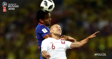 كأس العالم 2018.. رأسية يارى مينا تتقدم بالهدف الأول لكولومبيا على بولندا