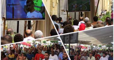  المصريون يتابعون مباراة السعودية على المقاهى وفى الأندية
