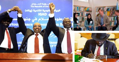 صور.. العالم هذا المساء.. الخرطوم تحتضن توقيع اتفاق السلام بين الفرقاء فى جنوب السودان.. اندلاع حريق فى مركز للتسوق بموسكو.. الأمير وليام يلتقى طالبات فلسطينيات خلال زيارة مدرسة تابعة للأنروا