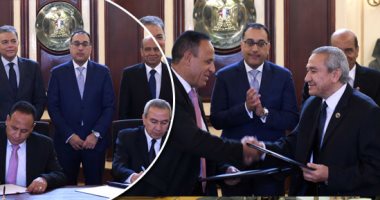 رئيس الوزراء يشهد توقيع عقد تصنيع وتوريد 140 عربة سكة حديد لنقل البضائع بتكلفة 544 مليون جنيه.. مصطفى مدبولي: نعتزم استكمال الجهود المبذولة لتطوير السكك الحديدية.. ويؤكد: البناء على ما تم اتخاذه من خطوات