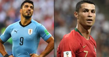 كريستيانو رونالدو يتحدى سواريز وكافانى فى لقاء مرتقب بثمن نهائى كأس العالم 2018.. أوروجواى والبرتغال يتنافسان على خطف بطاقة ربع النهائى مساء السبت.. نجوم السيلستى يسعون لإبعاد أبطال أوروبا من مونديال روسيا