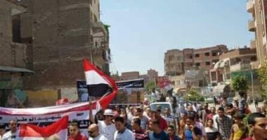 صور.. أهالى طوخ يشاركون فى ماراثون رياضى لإحياء ذكرى الشهيد خالد مغربى