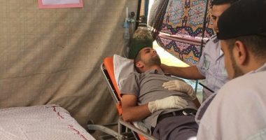 تشييع جثمان شهيد فلسطينى قتل برصاص جيش الاحتلال الإسرائيلى فى غزة