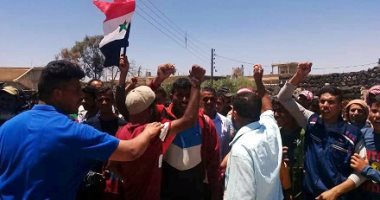 احتفالات بدرعا بعد دخول الجيش السورى إلى المدينة - صور