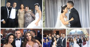 كارول سماحة وبوسى وجوهرة يشعلن زفاف "ميرام" و"يوسف" بالإسكندرية