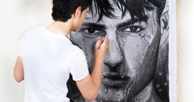 قارئ يشارك بموهبته فى الرسم