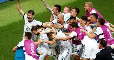 شاهد منتخب بلجيكا يحتفل بتأهل روسيا لربع نهائى كأس العالم