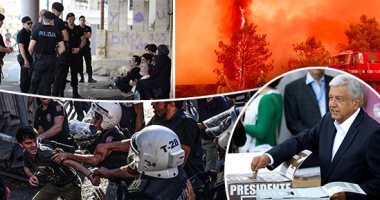 صور.. العالم هذا المساء.. انطلاق التصويت فى الانتخابات الرئاسية والتشريعية بالمكسيك.. شرطة تركيا تعتدى على مسيرة للمتحولين جنسيا.. الإطفاء الأمريكية تواصل إخماد حرائق الغابات.. مالطا تحتجز مهاجرين بسوريا وليبيا