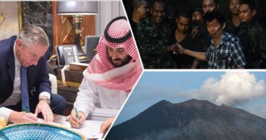 صور.. العالم هذا الصباح.. تجدد ثوران بركان جبل أجونج بإندونيسيا.. ولى العهد السعودى يعين كلاوس كلاينفيلد رئيسا تنفيذيا لمشروع نيوم.. العثور على 12 طفلا ومدربهم بعد 9 أيام من الاختفاء داخل كهف فى تايلاند