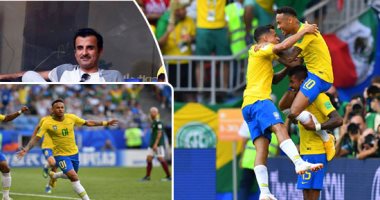 أمير قطر يلاحق نيمار فى المونديال.. تميم يحضر مباراة البرازيل والمكسيك بعد عرض ريال مدريد لشراء اللاعب من ناصر الخليفى.. تقارير: العرض تجاوز 300 مليون يورو.. "الملكى" ينفى.. والدوحة تعتبر الملف من أعمال السيادة