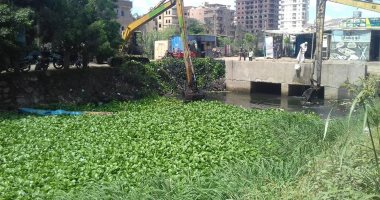 صور ..  تطهير وإزالة الحشائش وورد النيل بترعه القضابه بكفر الشيخ