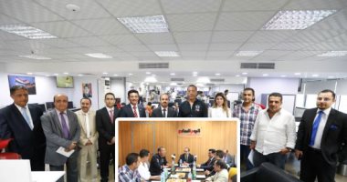 صور.. وزير الإعلام اليمنى وسفير اليمن بالقاهرة ووفد السفارة يزورون اليوم السابع