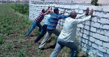 إزالة 8 حالات تعد على الأراضى الزراعية بمركز البلينا فى سوهاج