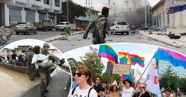 صور العالم هذا المساء.. الأمطار تقتل 50 شخصا فى اليابان.. تفجيرات إرهابية تهز العاصمة الصومالية..القوات السورية تنتشر على معبر نصيب الحدودى مع الأردن.. ومظاهرات ببروكسل احتجاجا على زيارة ترامب المرتقبة لبلجيكا