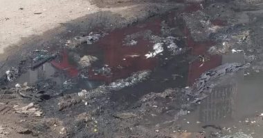 صور.. شكوى من كسر ماسورة مياه بشارع باتا فى بنى سويف منذ شهرين