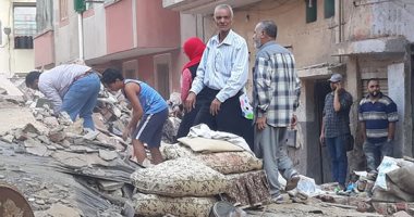 انهيار عقار مكون من 3 طوابق فى روض الفرج دون إصابات