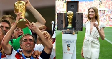 كأس العالم 2018.. فيليب لام وناتاليا فوديانوفا يرافقان الكأس فى النهائى