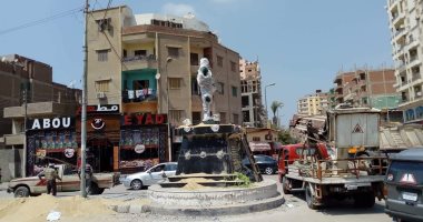 صور.. تدشين تمثال الشهيد أحمد منسى بميدان مكى فى منيا القمح