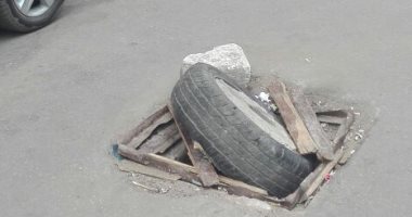 شكوى من بالوعة صرف صحى بدون غطاء منذ عامين بفيصل