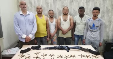 القبض على تشكيل عصابى للتنقيب عن الآثار فى حلوان وبحوزتهم بندقية آلية  