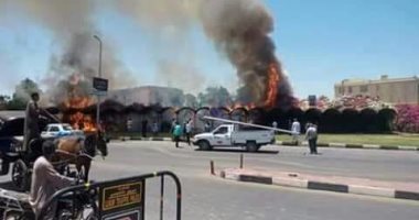 الحماية المدنية بالبحيرة تسيطر على حريق بمخزن مواد بترولية فى كفر الدوار