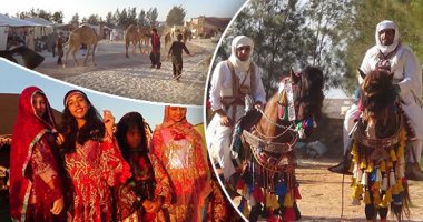 صور.. كيف أحيا أبناء قبائل مطروح تراثهم بإقامة قرية بدوية ومهرجانا شعبيا للزى التقليدى.. مشاركة العواقل المختلفة بالملابس الفلكلورية تستدعى الماضى وتحيى الأجداد.. ونواب المحافظة: سنجعله رافدا سياحيا