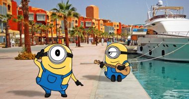 صور.. الـ"Minions" فى جولة بشواطئ ومعالم مصر الأثرية لترويج السياحة