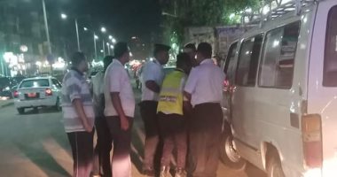 صور.. حملة مرورية ليلية موسعة بالسويس