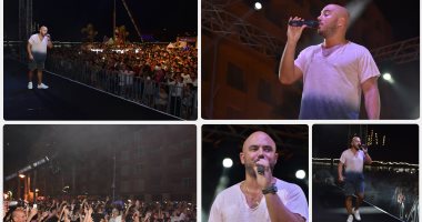 الآلاف فى حفل محمود العسيلى بـ"جولف مارينا"