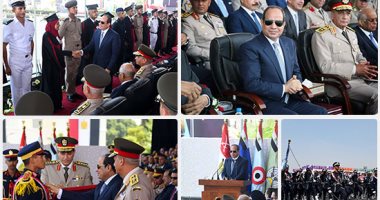   السيسى يصارح المصريين فى حفل تخرج الكليات العسكرية: واجهنا 21 ألف شائعة فى 3 شهور