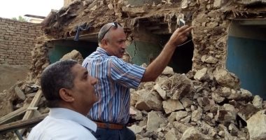 انهيار عقار خالى من السكان بمنطقة نزلة السمان فى الهرم دون خسائر بشرية - صور