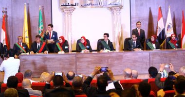 صور.. انطلاق مؤتمر "مواجهة الإرهاب بين الفكر والقانون" لطلاب "حقوق المنيا"