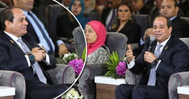 الرئيس بجلسة "بناء الإنسان": لما أجى أخرج بكم من أزمة العوز والفقر يعملوا هاشتاج ارحل يا سيسي.. عاوزين تعليم حقيقى ولا ولادكم يبقى معاهم شهادات.. اللى اتعمل واللى هيتعمل هقابل بيه ربنا سواء رضيتم أو لأ.. فيديو