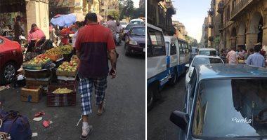 حى الأزبكية يسقط من مشروع "القاهرة الخديوية".. المقاهى والإشغالات تسيطر على العقارات التراثية ووحداتها تتحول لمخازن وورش.. "الباعة الجائلين" يفترشون الطرق.. و"السيرفيس" يسيطر على ميدان رمسيس.. صور