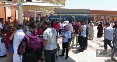 الصالة الموسمية بالمطار تستقبل 15 رحلة تقل 2704 حجاج عائدين من السعودية