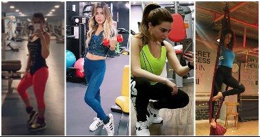 خدى جولة فى دولاب المشاهير.. إطلالات الفنانات فى الجيم اختارى الأجمل فيهم