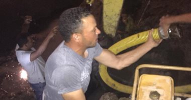 مياه القناه تنهى إصلاح خط 800مم بالقنطرة غرب