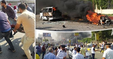محافظ الجيزة يزور مصابى حادث انفجار سيارة بمطلع كوبرى أكتوبر فى الدقى