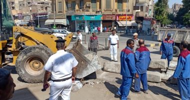 رفع الحواجز الخرسانية بمحيط قسم السيدة زينب لتحقيق السيولة المرورية 